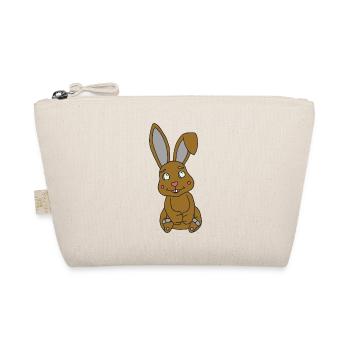 Süßer Hase mit Knickohr - Bio-Täschchen - Natur - Vorne