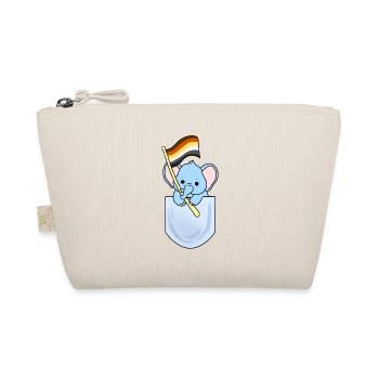Éléphant en poche Gay Bear Pride - Trousse biologique - nature - Devant