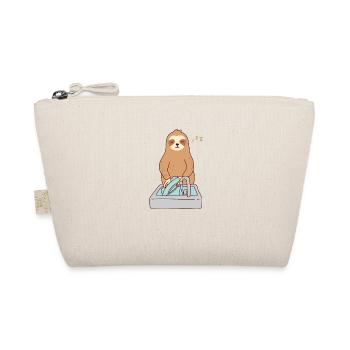 Cute Sloth Dishwashing Sleeping Tired Lazy - Organic Pouch - nature - Front