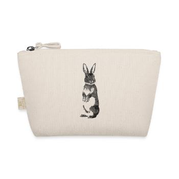 Hase sw - Bio-Täschchen - Natur - Vorne