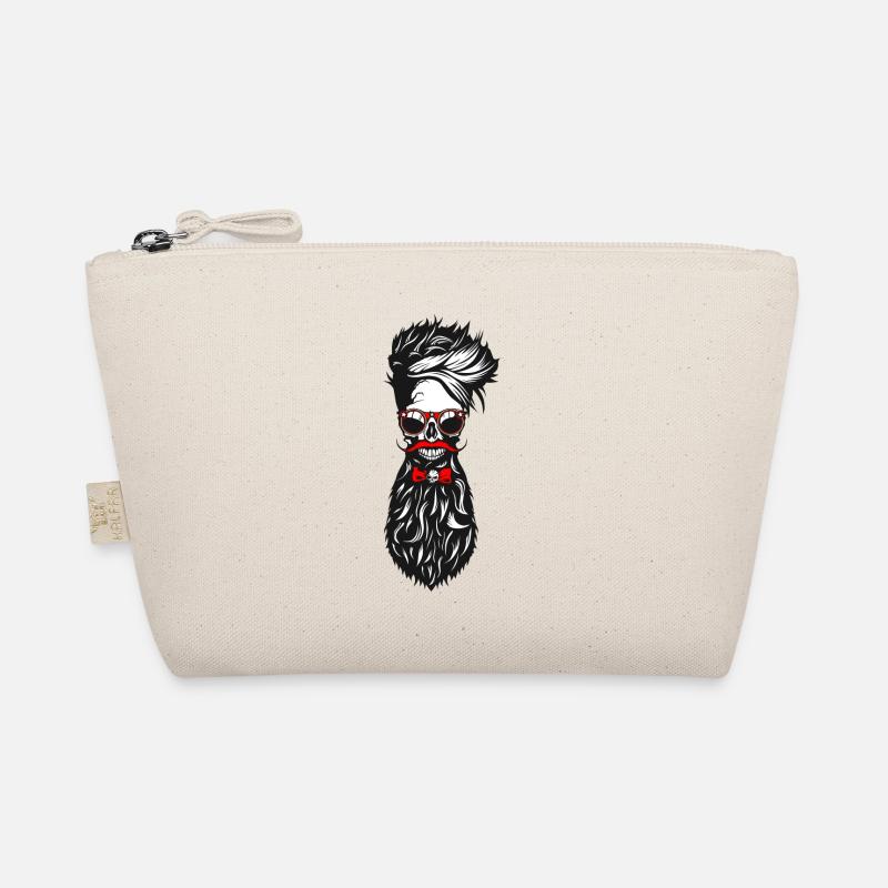 Kopf Tod bearded hipster Knoten Schnurrbartbart p Bio-Täschchen