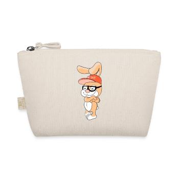 Lapin cool avec capuchon et lunettes - Trousse biologique - nature - Devant