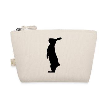 stehender Hase Kaninchen Häschen bunny Osterhase - Bio-Täschchen - Natur - Vorne
