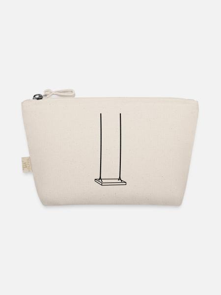 beautiful swing playground swinging fun sitting - Organic Pouch - nature - Front