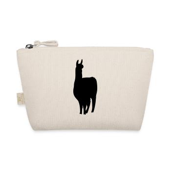 lama silhouette - Bio-Täschchen - Natur - Vorne