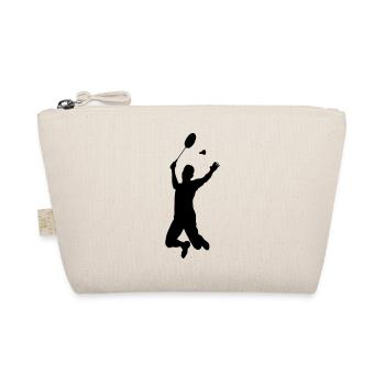 badminton silhouette - Bio-Täschchen - Natur - Vorne