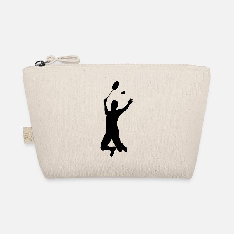 badminton silhouette - Bio-Täschchen - Natur