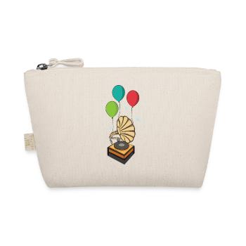 Grammophon mit Ballons - Bio-Täschchen - Natur - Vorne