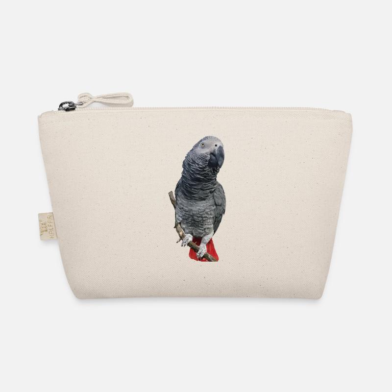 Grauer Papagei Bio-Täschchen