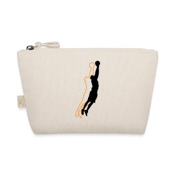 basketballer silhouette 2 - Bio-Täschchen - Natur - Vorne