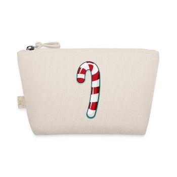 Candy Cane Striped Design - Organic Pouch - nature - Front