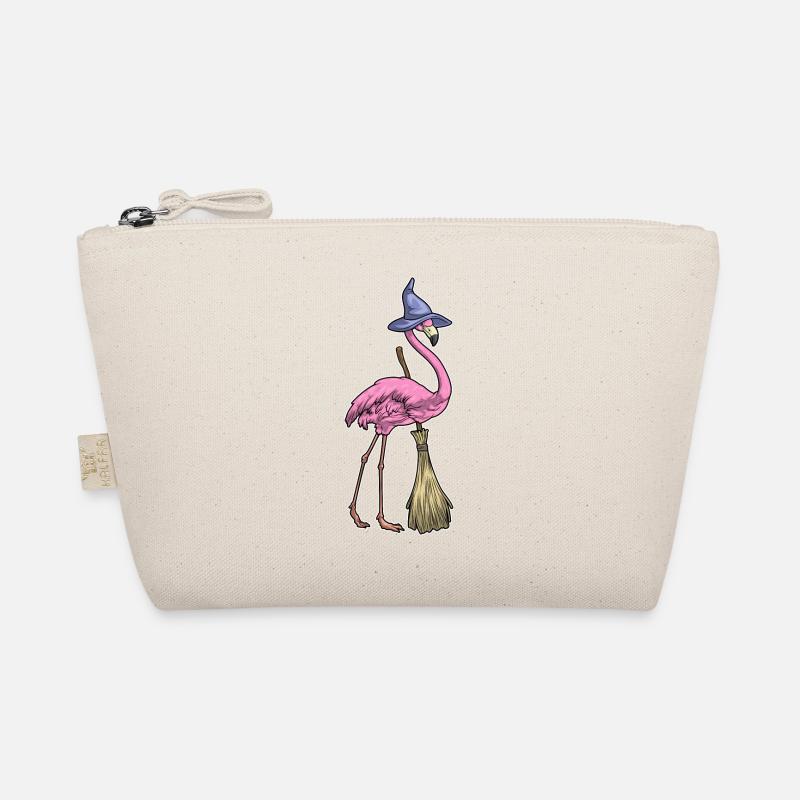 Flamingo Halloween Hexe Bio-Täschchen