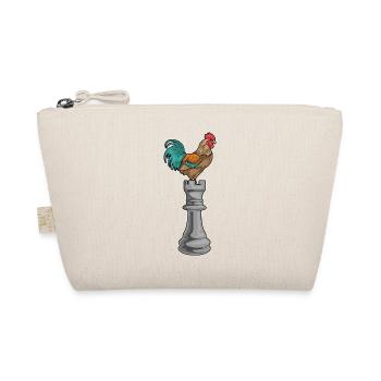 Rooster Chess Piece Tower Chess - Organic Pouch - nature - Front