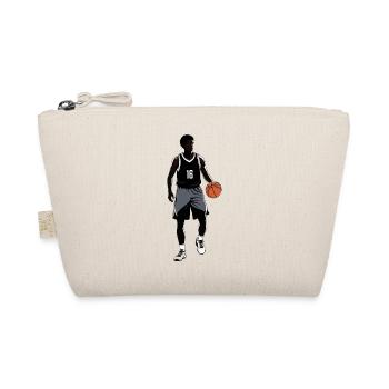 Black and White Basketball Player Illustration - Organic Pouch - nature - Front