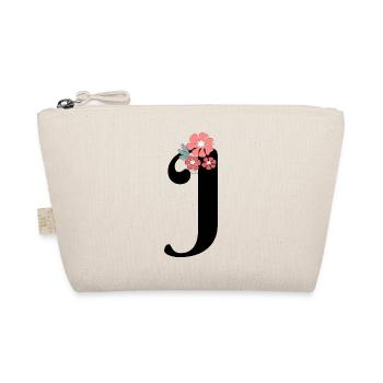 Buchstabe j Minimalistische Blumen - Bio-Täschchen - Natur - Vorne