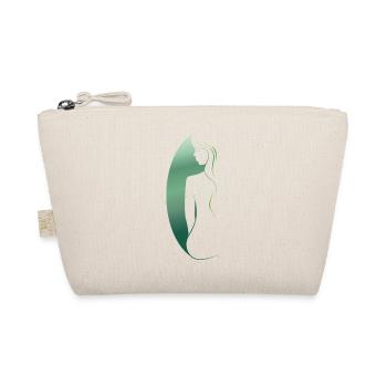 Green Woman Silhouette – Stylish & Harmonious - Organic Pouch - nature - Front