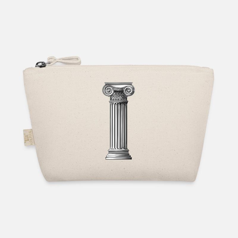 Greek Ionic Column – Minimalist Ancient Art Organic Pouch