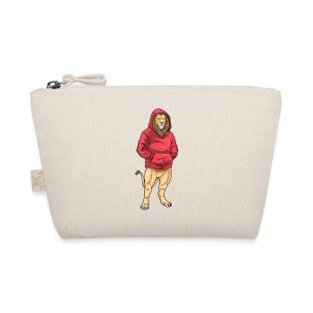 Löwe Winter Hoodie - Bio-Täschchen - Natur - Vorne