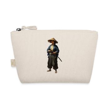 samurai warrior with straw hat realistic - Organic Pouch - nature - Front