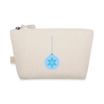 Christmas Ball Snowflakes Blue Ornament - Organic Pouch - nature - Front