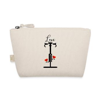 Love Cycling Heart - Organic Pouch - nature - Front