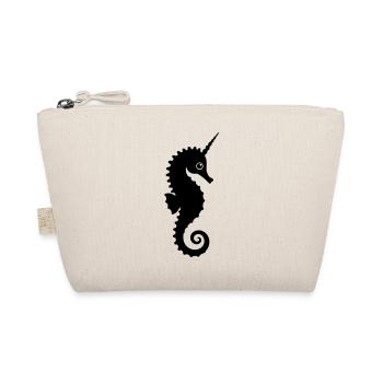 Cute Unicorn Seahorse - Organic Pouch - nature - Front