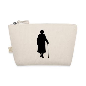 Grandparents Grandchild Silhouette Walking Family - Organic Pouch - nature - Front
