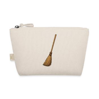 Besenhandwerk Illustration in Holzbraun - Bio-Täschchen - Natur - Vorne