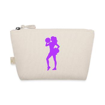Cheerleader Silhouette mit Pomponen - Bio-Täschchen - Natur - Vorne