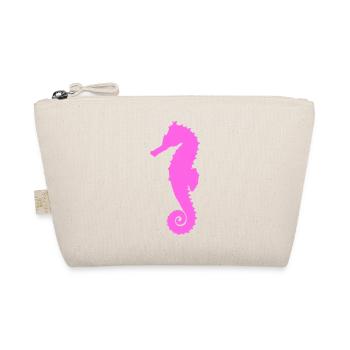 Seepferdchen pink - Bio-Täschchen - Natur - Vorne