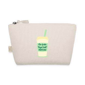 Vogel Matcha lieben - Bio-Täschchen - Natur - Vorne