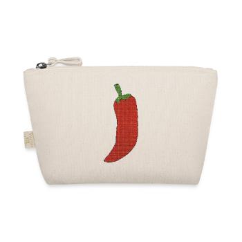 Chili Pixelkunst Feuerrot - Bio-Täschchen - Natur - Vorne