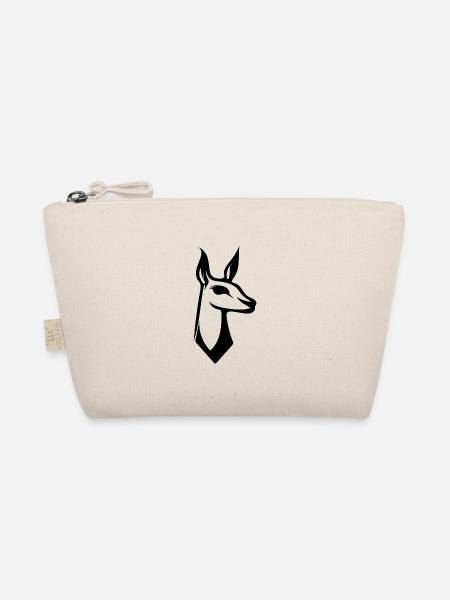 Cute llama logo style - Organic Pouch - nature - Front