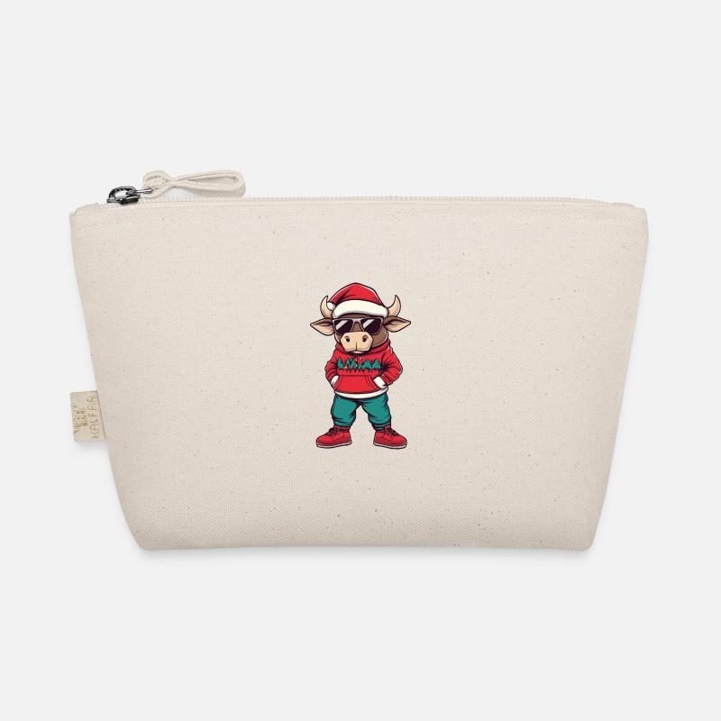 Bull Christmas Comic Cool Taurus Organic Pouch