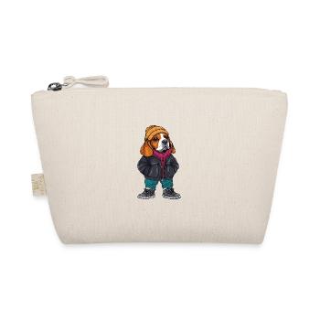 Beagle Hund Lustig Winter - Bio-Täschchen - Natur - Vorne