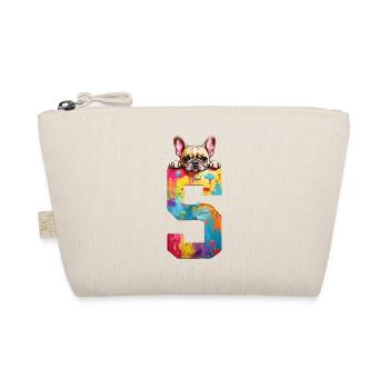 DOG 5 YEARS FRENCH BULLDOG 5TH BIRTHDAY - Organic Pouch - nature - Front