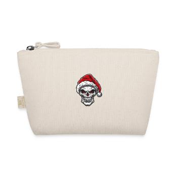 Santa Claus Skull Xmas - Organic Pouch - nature - Front