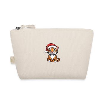 Tiger Weihnachten Niedlich - Bio-Täschchen - Natur - Vorne