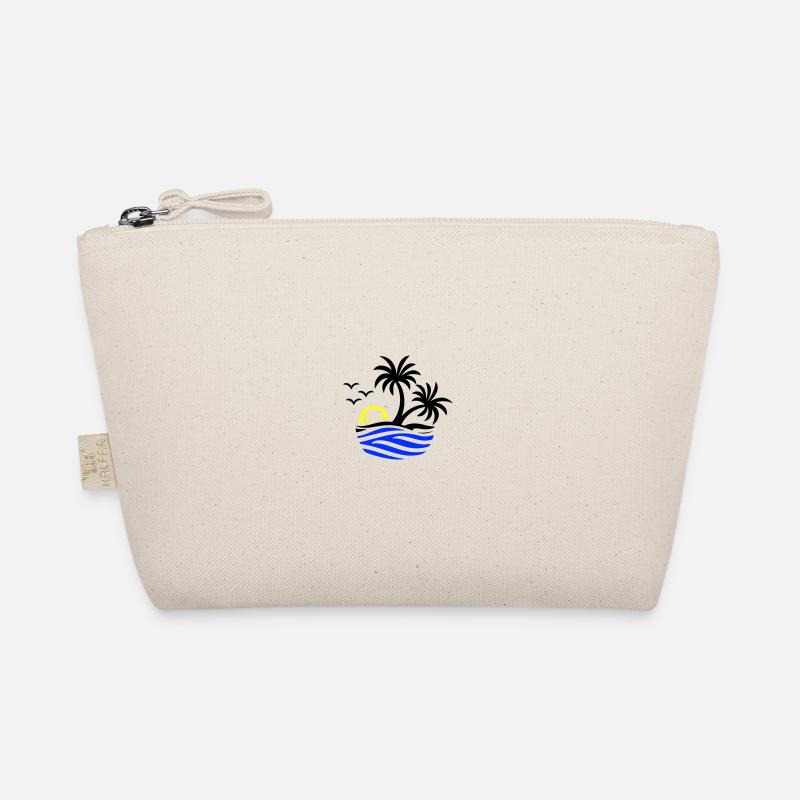 Island Palm Trees Sea Organic Pouch
