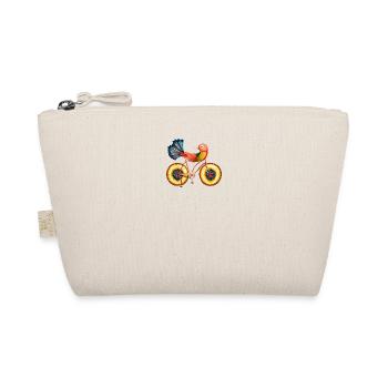 Magic life with bird on a bicycle, inspire art - Organic Pouch - nature - Front