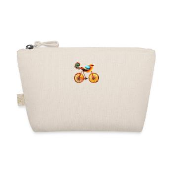 Magic life with bird on a bicycle, inspire art - Organic Pouch - nature - Front