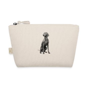 Sitting Weimaraner Dog - Organic Pouch - nature - Front