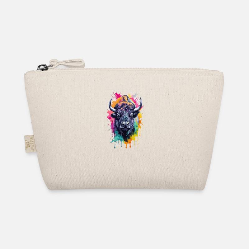 Bison Animals Cool Colorful Organic Pouch