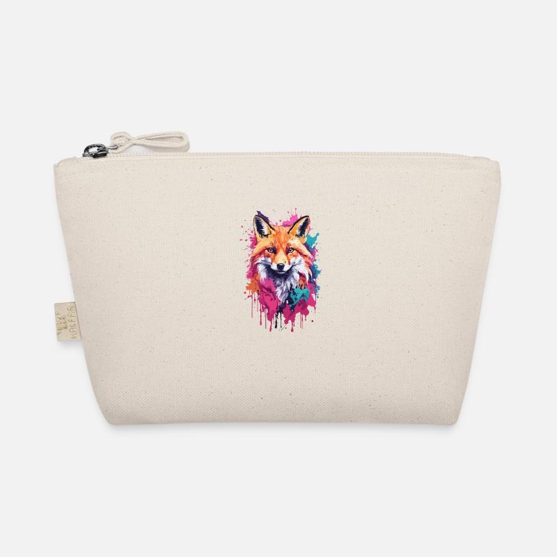 Fox Awesome Dog dans un design coloré et cool Trousse biologique