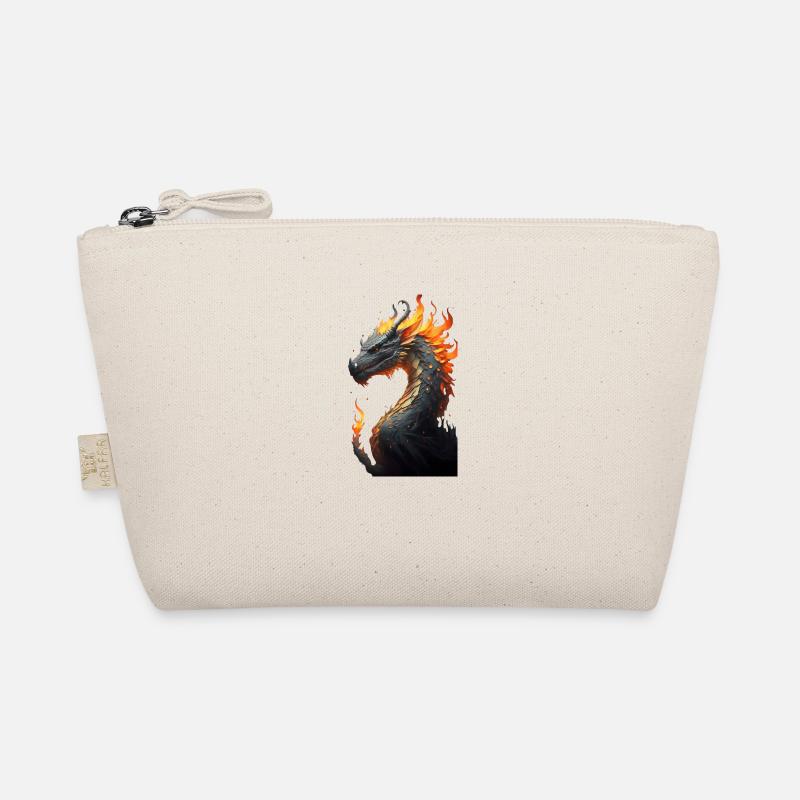 Dragon head with fire Organic Pouch