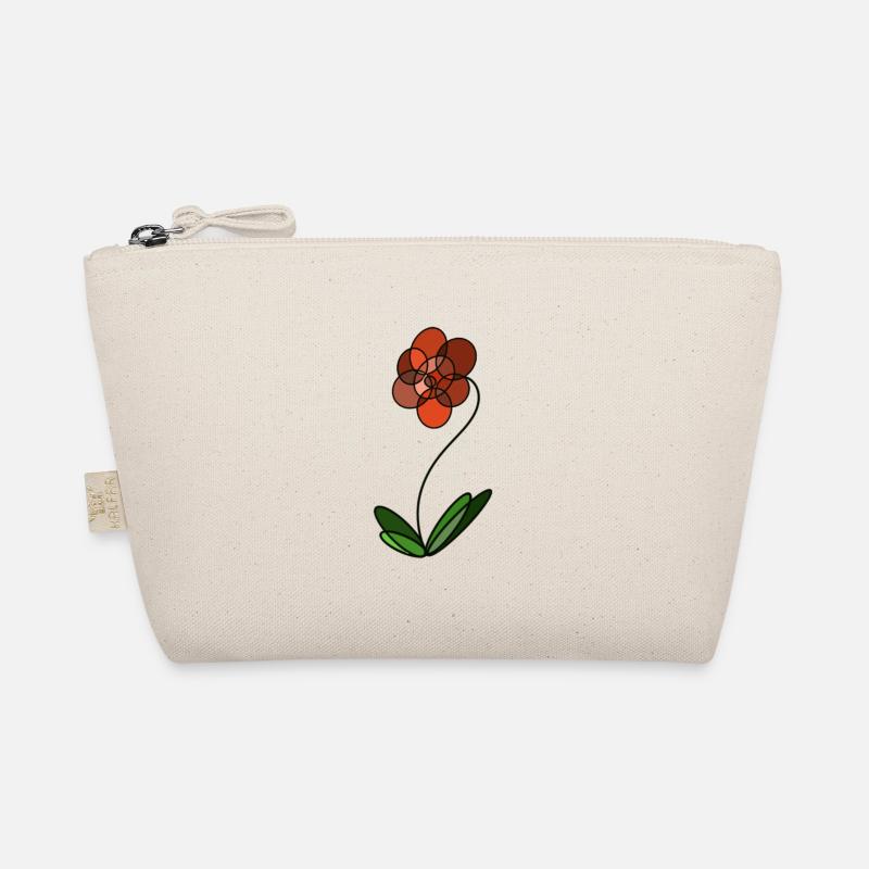 Abstrakte Blume - Bio-Täschchen - Natur