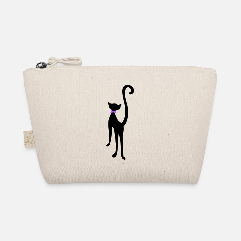 retro cat silhouette by Patjila - Bio-Täschchen - Natur
