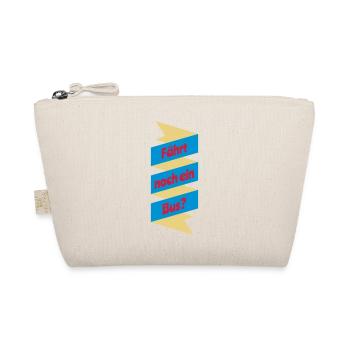 Fährt Bus Schriftzug Motto Motiv farbig Geschenk - Bio-Täschchen - Natur - Vorne