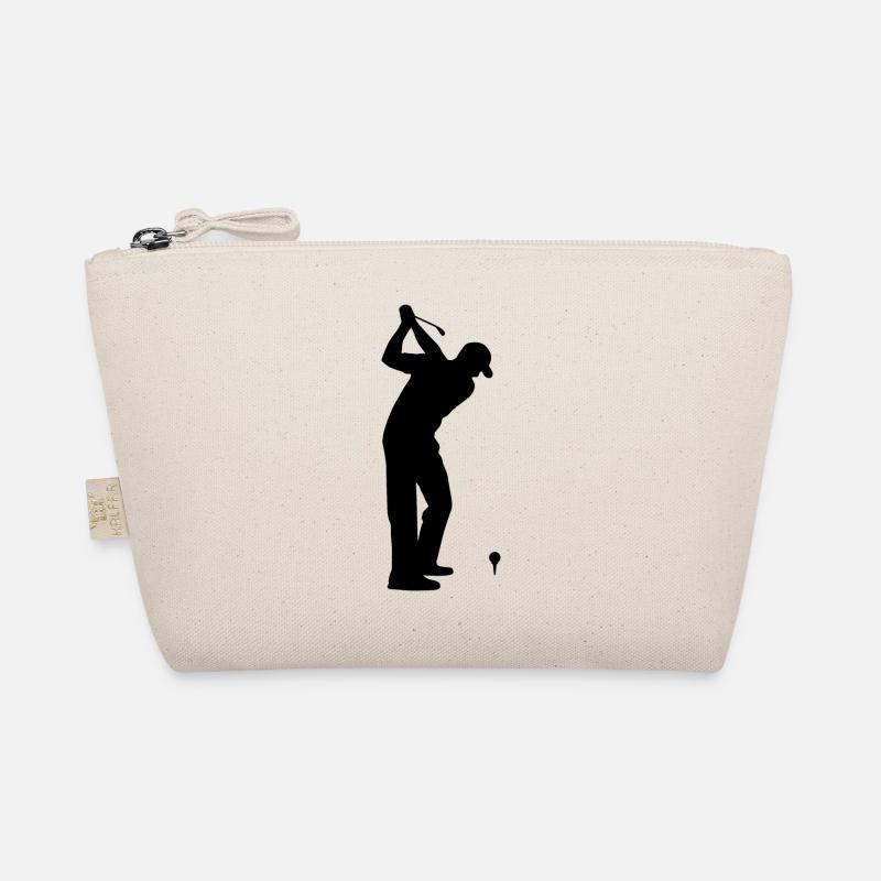 Golf Golfer Golfspieler Golfplatz - Bio-Täschchen - Natur