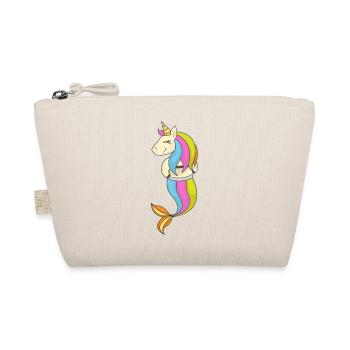 Unicorn Mermaid Princess Gift - Organic Pouch - nature - Front